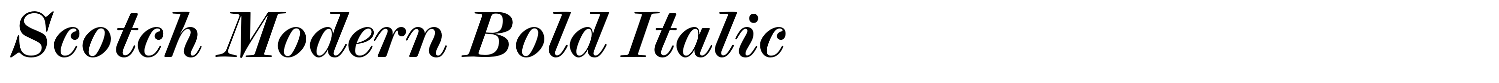 Scotch Modern Bold Italic